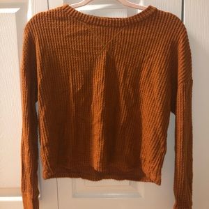 Burnt Orange Cropped Sweater